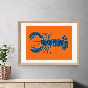 East End Prints Lobster on Orange by Alice Straker Orange