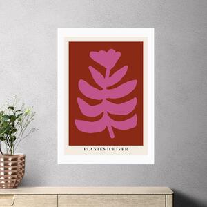 East End Prints Plantes d'Hiver Rust by Ani Vidotto Pink