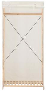 Wardrobe White 79x40x170 cm Fabric