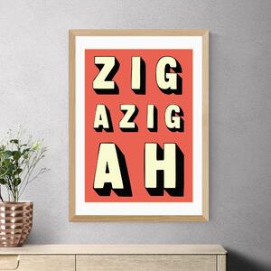 East End Prints Zigazigah by Indieprints Red