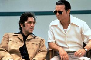 Photography Al Pacino And Johnny Depp, Donnie Brasco 1997 Directed By Mike Newell, (40 x 26.7 cm)