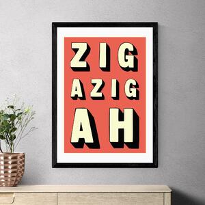 East End Prints Zigazigah by Indieprints Red