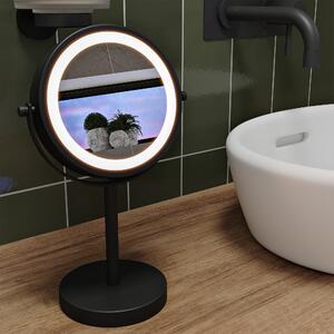 Croydex Battery Operated LED Dressing Table Mirror Black