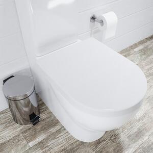 Croydex Telese White Stick-n-Lock D Shape Toilet Seat White