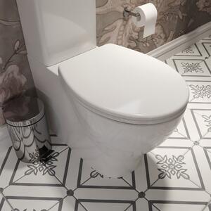 Croydex Corvo White Stick-n-Lock Oval Toilet Seat White