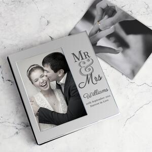 Personalised Mr and Mrs Photo Album White