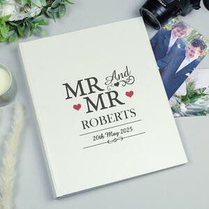 Personalised Mr and Mr Traditional Photo Album White