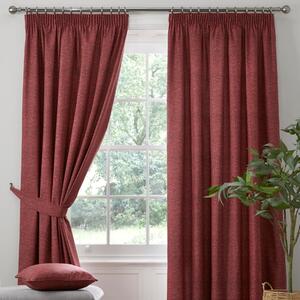 Dreams & Drapes Pembrey Ready Made Pencil Pleat Curtains Red