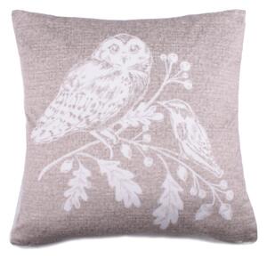 Dreams & Drapes Woodland Owls 43cm x 43cm Filled Cushion Sage