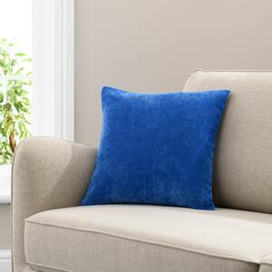 Velour Cushion Cobalt Blue