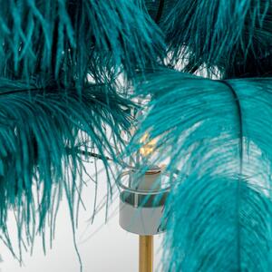 KARE Feather Palm table lamp with feathers, green