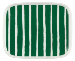 Marimekko Oiva Piccolo plate 12x15 cm White-green