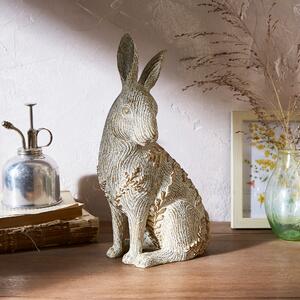 Decorative Hare Ornament Light Wood