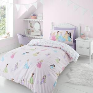 Disney Princesses Duvet Cover and Pillowcase Set Pink