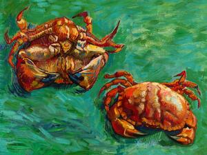Fine Art Print Two Crabs (Vintage Seaside) - Vincent van Gogh, (40 x 30 cm)