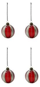 House Doctor Multicolored Christmas ornament Ø8 cm 4-pack Wine Red