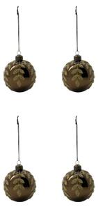 House Doctor Tani Christmas bauble Ø8 cm 4-pack Brown