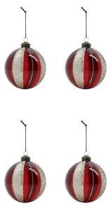 House Doctor Multicolored Christmas Bauble Ø10 cm 4-pack Wine Red