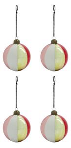 House Doctor Circus Christmas bauble Ø8 cm 4-pack Red