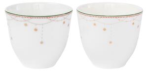 Wik & Walsøe Christmas morning Garland cup 2-pack 20 cl White