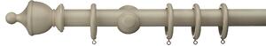 Sherwood Urn Finial Painted Wooden Curtain Pole Beige