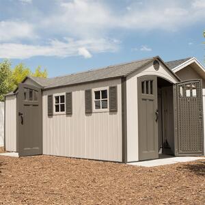 Lifetime 17.5 x 8 ft Dual Entry Outdoor Storage Shed