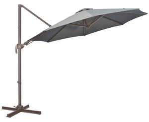 Outsunny Waterproof 3m Cantilever Parasol: 360° Rotating Hanging Sunshade, Aluminium Frame, 8 Ribs, Dark Grey Aosom UK