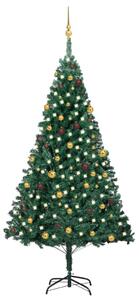 Artificial Pre-lit Christmas Tree with Ball Set Green 240 cm
