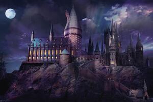 Art Poster Harry Potter - Hogwarts night, (40 x 26.7 cm)