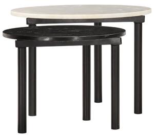 Coffee Tables 2 pcs Black and White