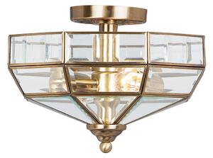 Elstead OLD-PARK-AB Semi Flush Light In Antique Brass Finish