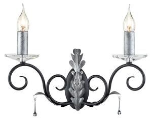 Elstead AML2 Black/Silver Amarilli Double Wall Light