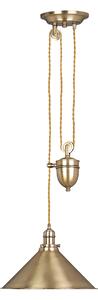 PROVENCE AB French style rise and fall ceiling Light, Antique Brass
