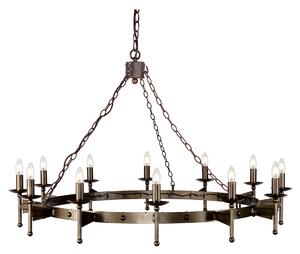 CW12 Cromwell 12 Light Wrought Iron Chandelier