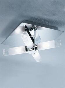 Franklite CF1286 Chrome Bathroom Ceiling Light with Glass Shades IP44