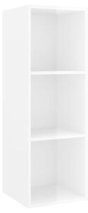 Wall-mounted TV Cabinet High Gloss White 37x37x107 cm Engineered Wood