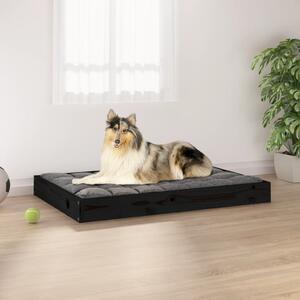 Dog Bed Black 91.5x64x9 cm Solid Wood Pine