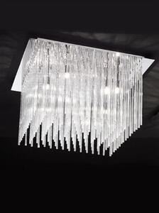 Franklite FL2093/10 Carillon 10 Light Large Glass Rod Flush Ceiling Light