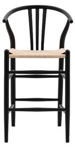 Walsall Set of 2 Bar Stools, Elm Black