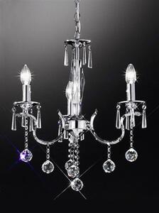 Franklite Taffeta Chrome and Crystal Ceiling Light FL2155/3