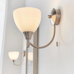 Endon 1805-1SC 1 Light Wall Light In Satin Chrome