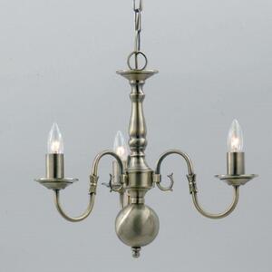 BF00350/3/GUN METAL Flemish Style 3 Light Chandelier Ceiling Light