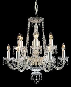 Impex CP00071/12 CHROME Crystal Preciosa 12 Lt Crystal Chandelier