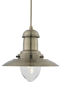 Searchlight 4301AB Large Fisherman Ceiling Pendant In Antique Brass