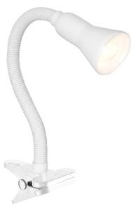 Searchlight 4122WH White Flex Clip On Desk Lamp with Clamp