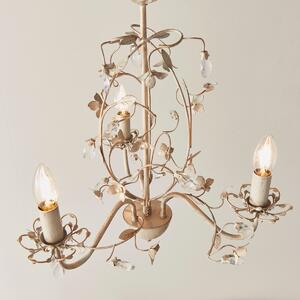 Endon LULLABY-3CR Lullaby Cream Gold 3 Light Flush Ceiling Light