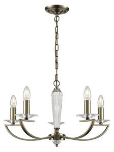Franklite FL2242/5 Artemis Bronze 5 Light Crystal Chandelier