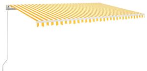 Manual Retractable Awning 500x300 cm Yellow and White