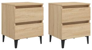Bed Cabinets 2 pcs Sonoma Oak 40x35x50 cm Engineered Wood