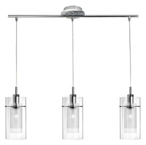 Searchlight 3303-3CC Duo 1 3 Light Pendant With Clear & Frosted Glass
